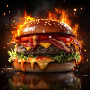 Bacon beef burger
