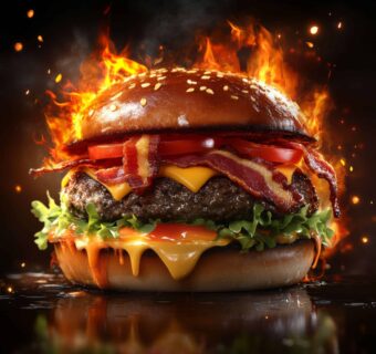 Bacon beef burger