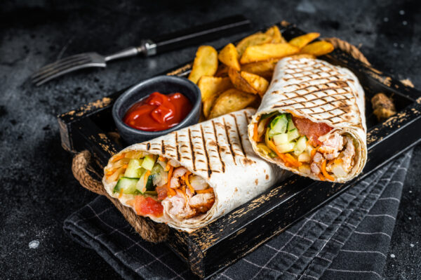 Beef cheese wrap