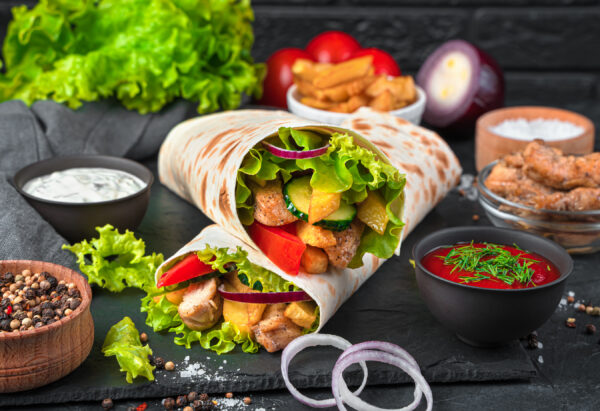 Chicken cheese wrap