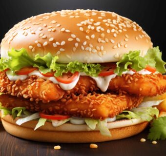 Crispy chicken burger