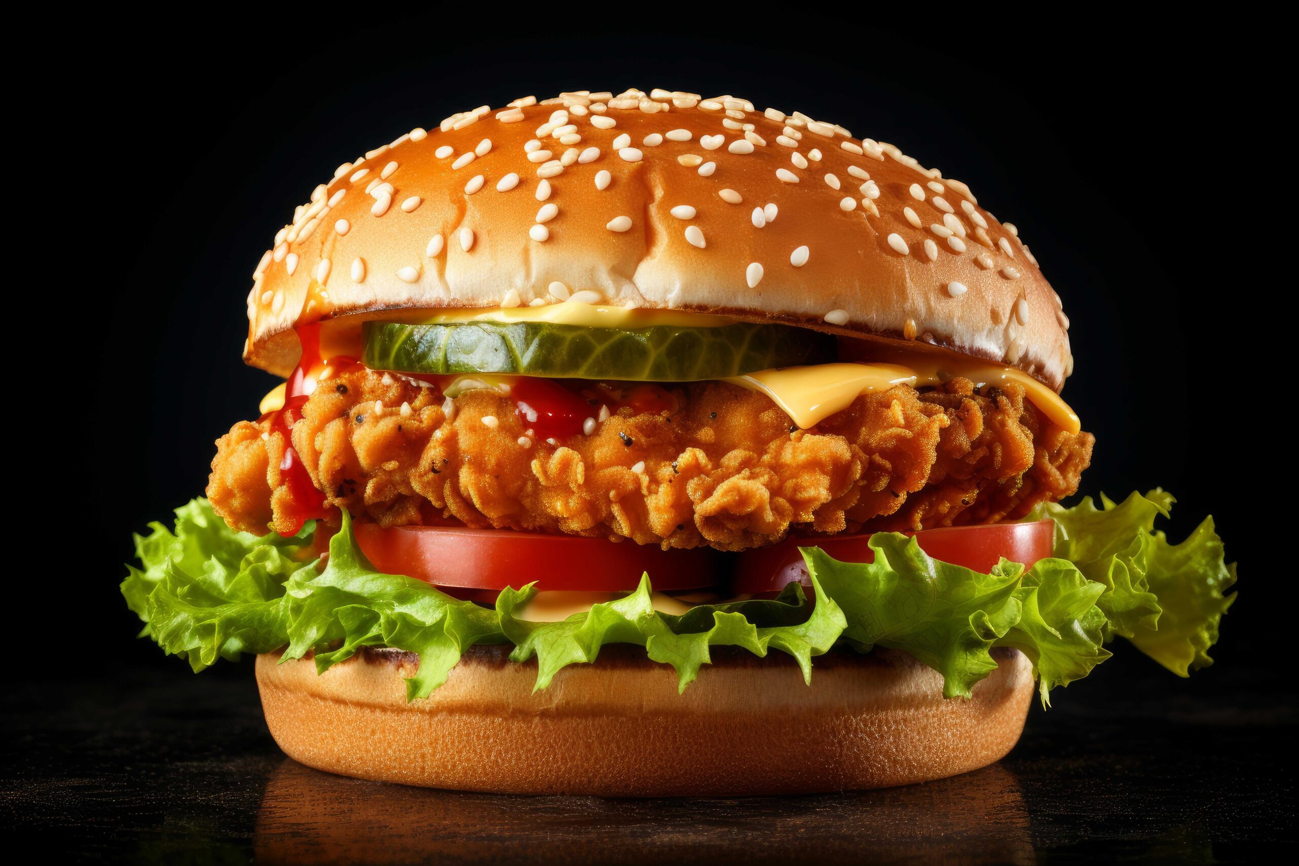 Homestyle chili cheese chicken burger