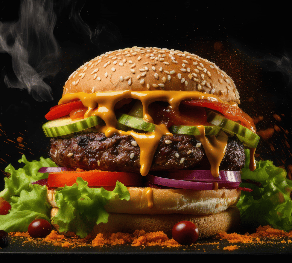 King deluxe angus burger