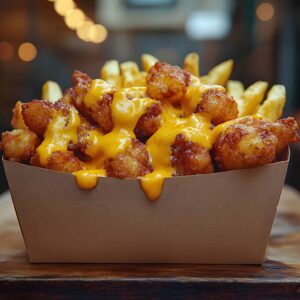 Loaded fries with beef and cheese