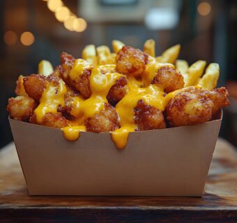 Loaded fries with beef and cheese